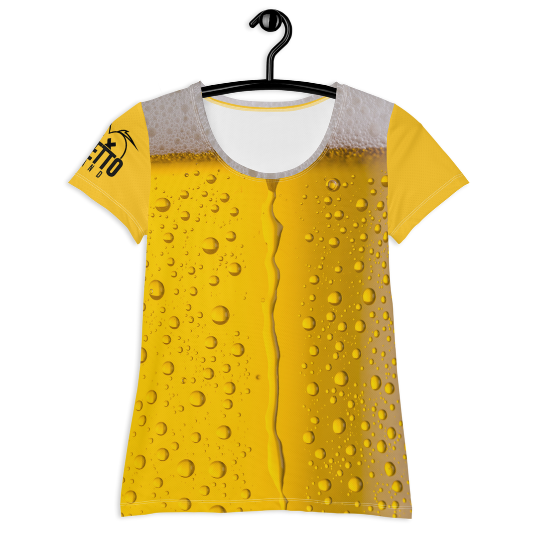 Maglietta sportiva donna con stampa all-over BIRRA - Gufetto Brand 