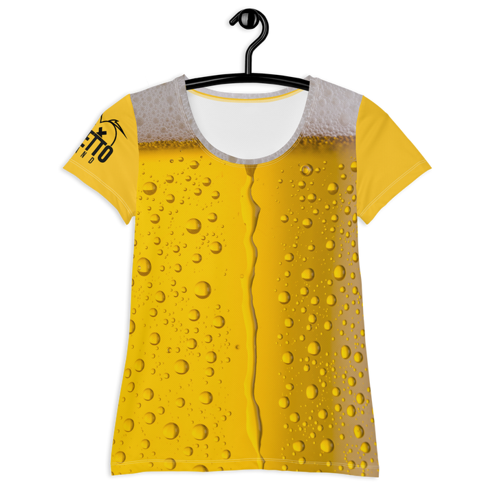 Maglietta sportiva donna con stampa all-over BIRRA - Gufetto Brand 