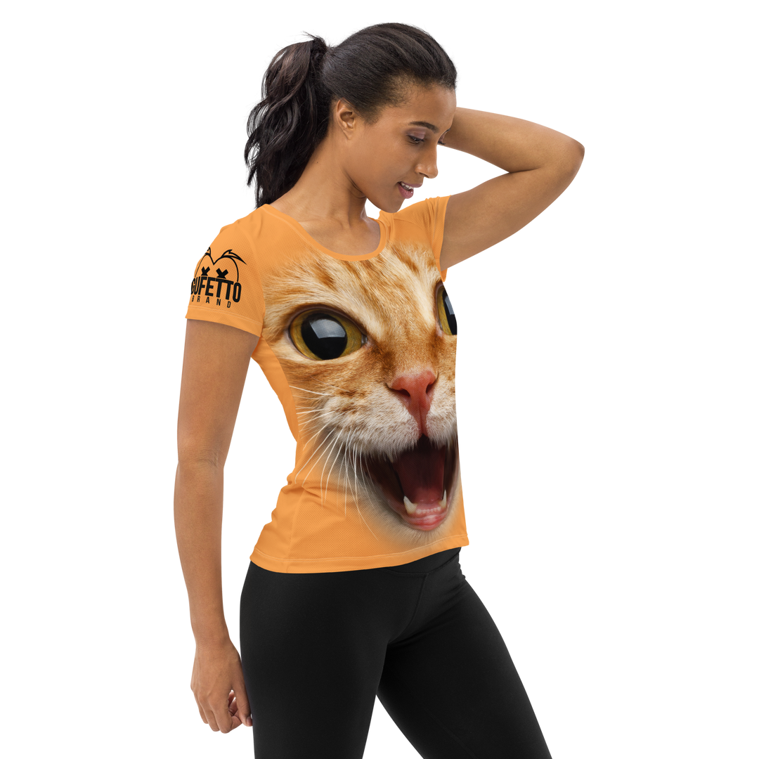 Maglietta sportiva donna Gatto Ginger - Gufetto Brand 