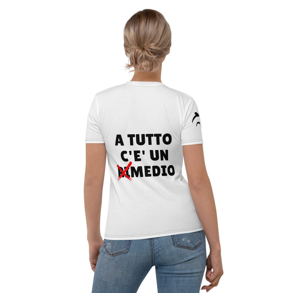 T-shirt donna Mediolo Bianca - Gufetto Brand 