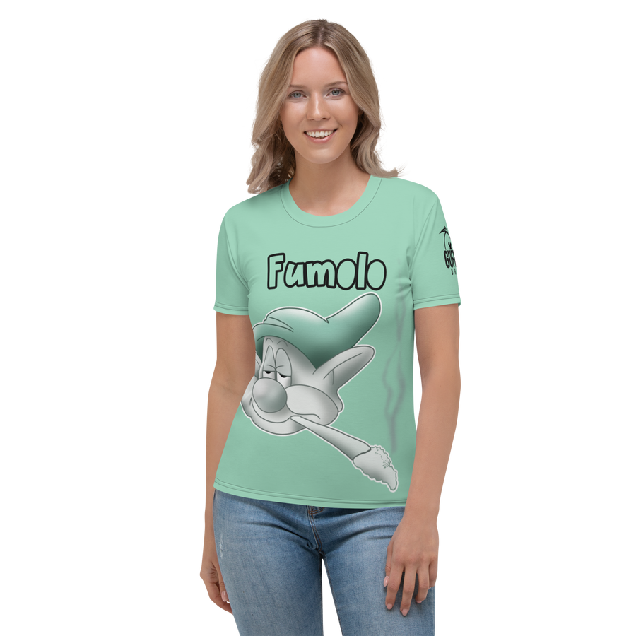 T-shirt donna Verde Fumolo - Gufetto Brand 