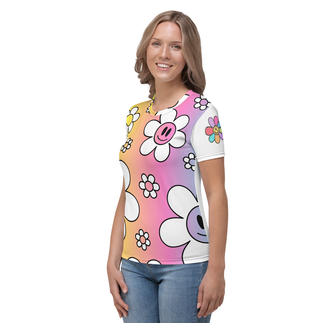 T-shirt donna FLOWER SMILE - Gufetto Brand 