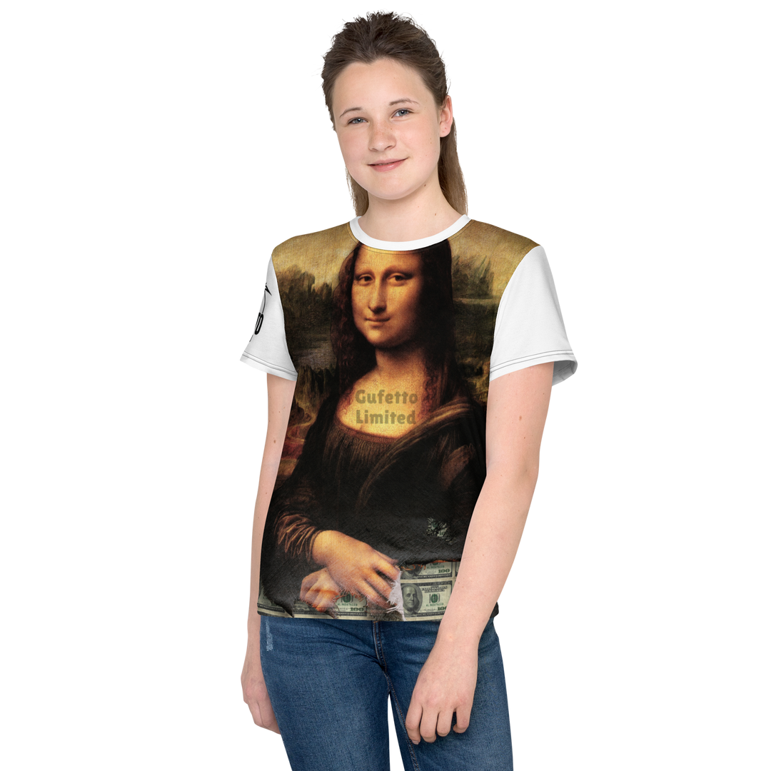 T-shirt girocollo per ragazzi Unisex Gioconda - Gufetto Brand 