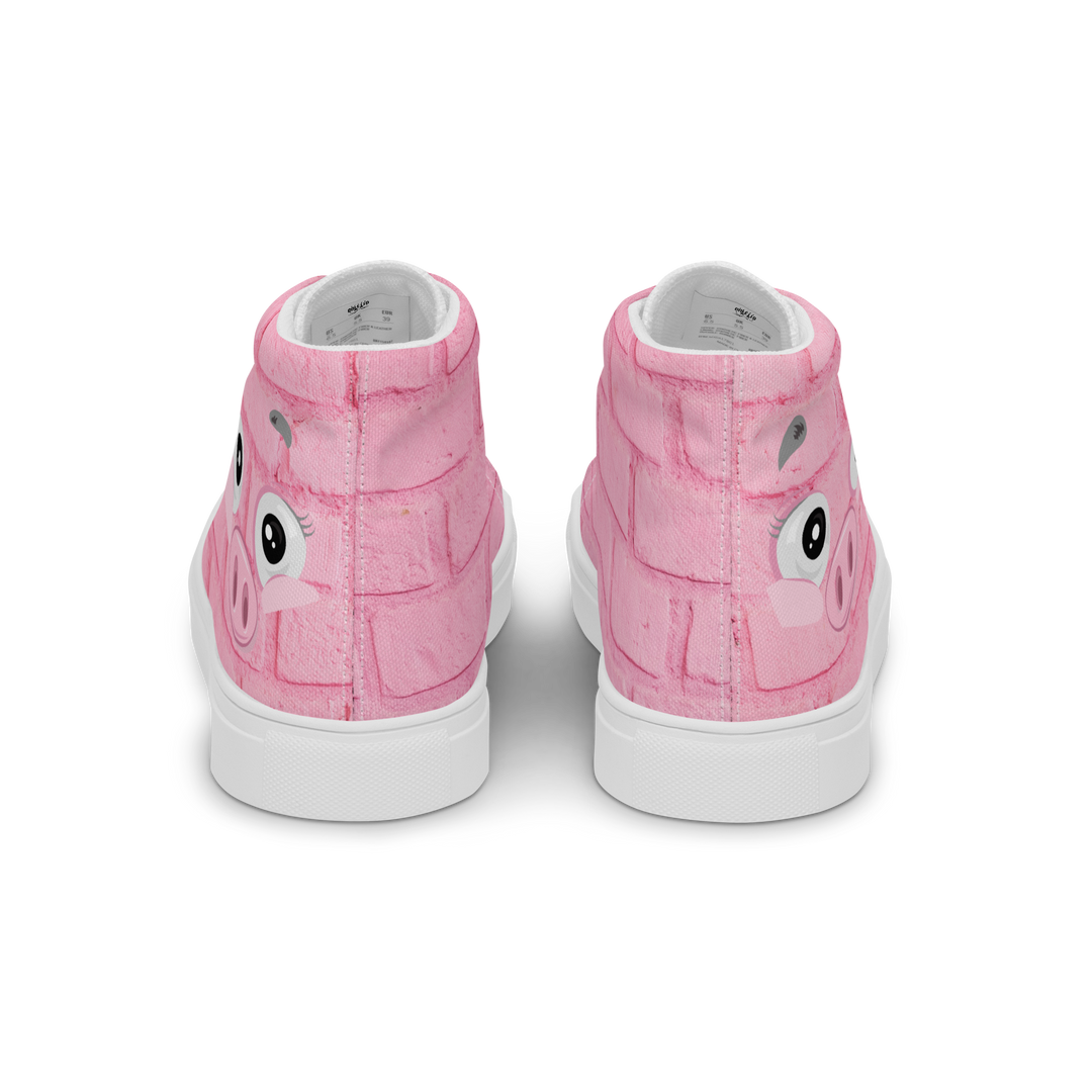 Sneakers alte in tela da uomo PINK PIG - Gufetto Brand 