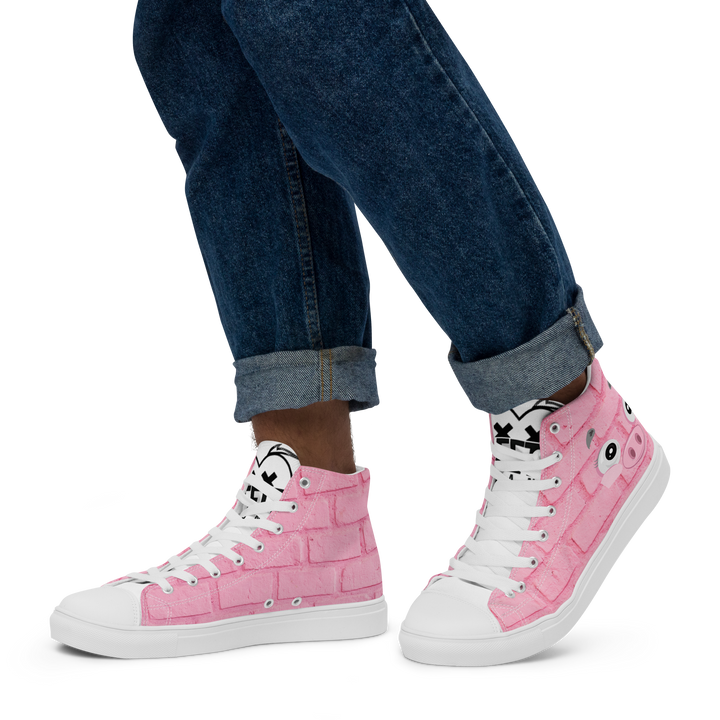 Sneakers alte in tela da uomo PINK PIG - Gufetto Brand 