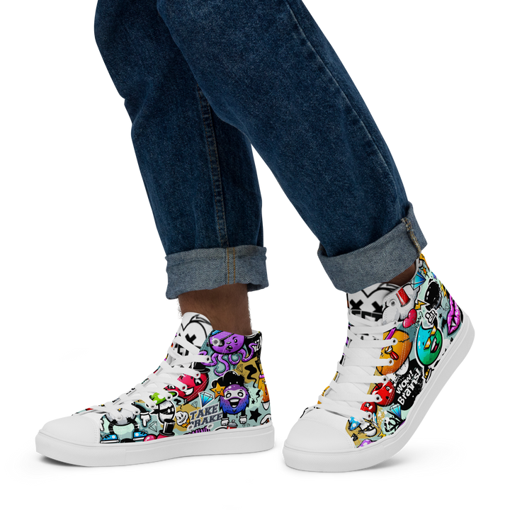 Sneakers alte in tela da uomo CARTOON - Gufetto Brand 