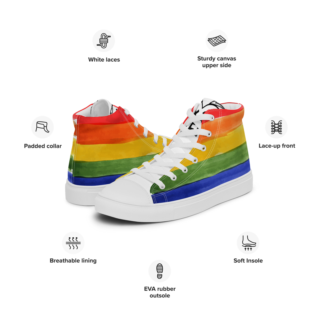 Sneakers alte in tela da uomo PRIDE EDITION - Gufetto Brand 