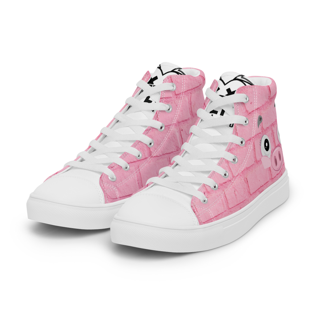 Sneakers alte in tela da uomo PINK PIG - Gufetto Brand 