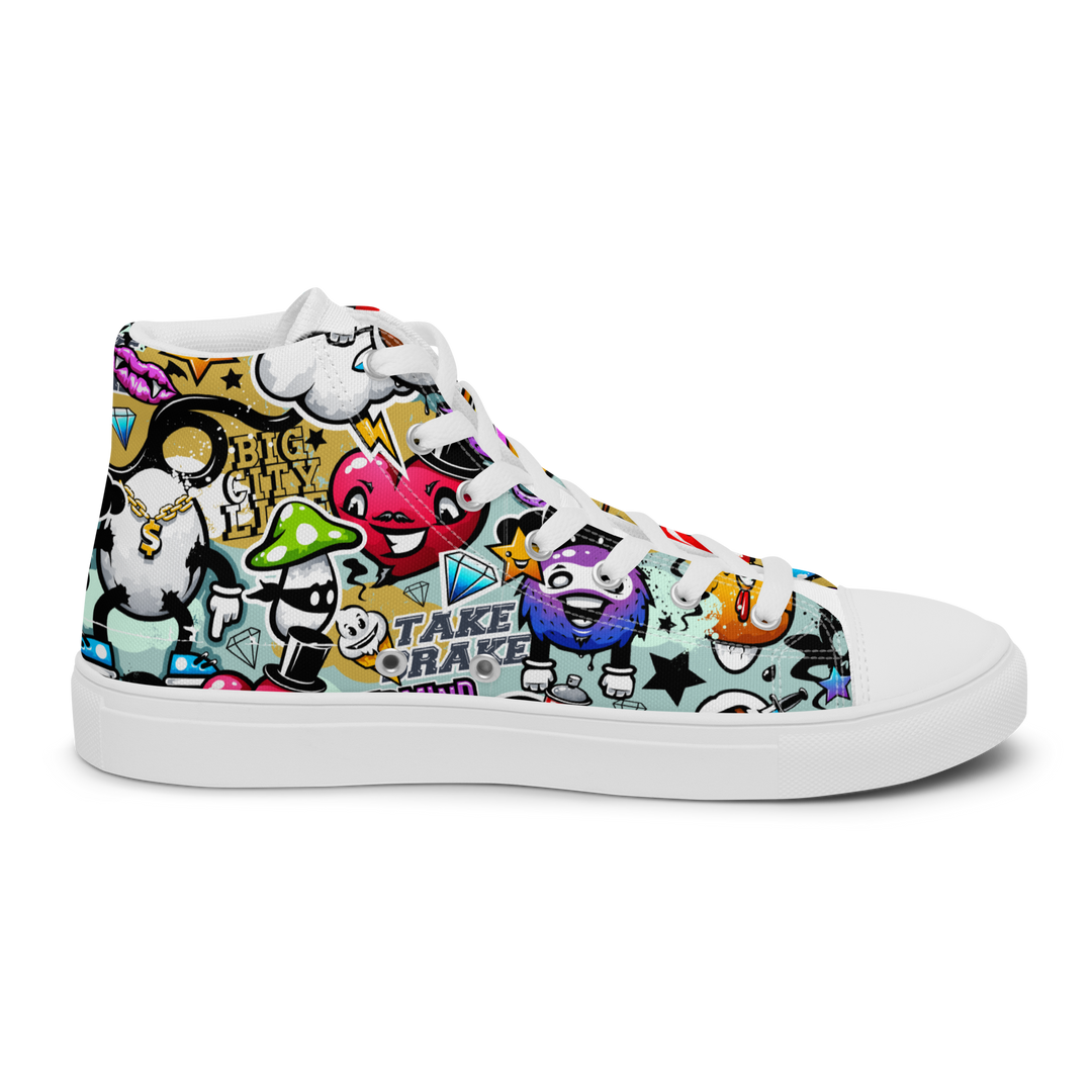 Sneakers alte in tela da uomo CARTOON - Gufetto Brand 