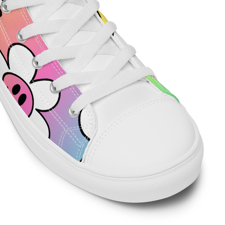 Sneakers alte in tela da uomo FLOWER SMILE - Gufetto Brand 