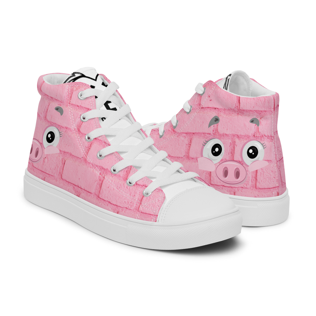 Sneakers alte in tela da uomo PINK PIG - Gufetto Brand 