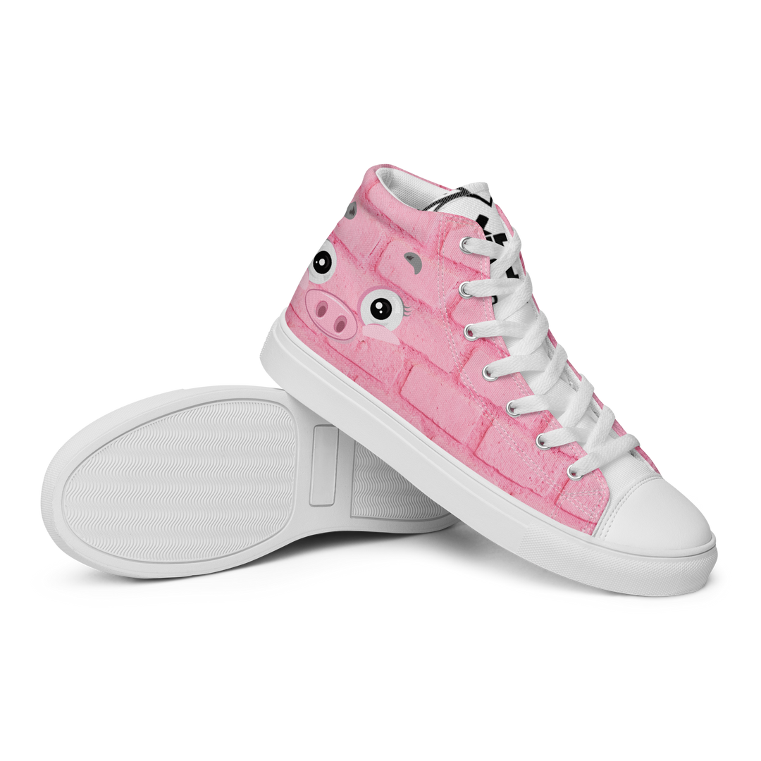 Sneakers alte in tela da uomo PINK PIG - Gufetto Brand 