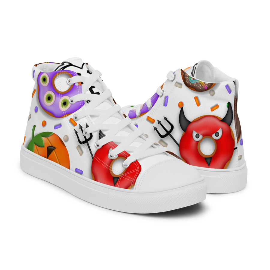 Sneakers alte in tela da uomo HALLOWEEN DONUTS - Gufetto Brand 