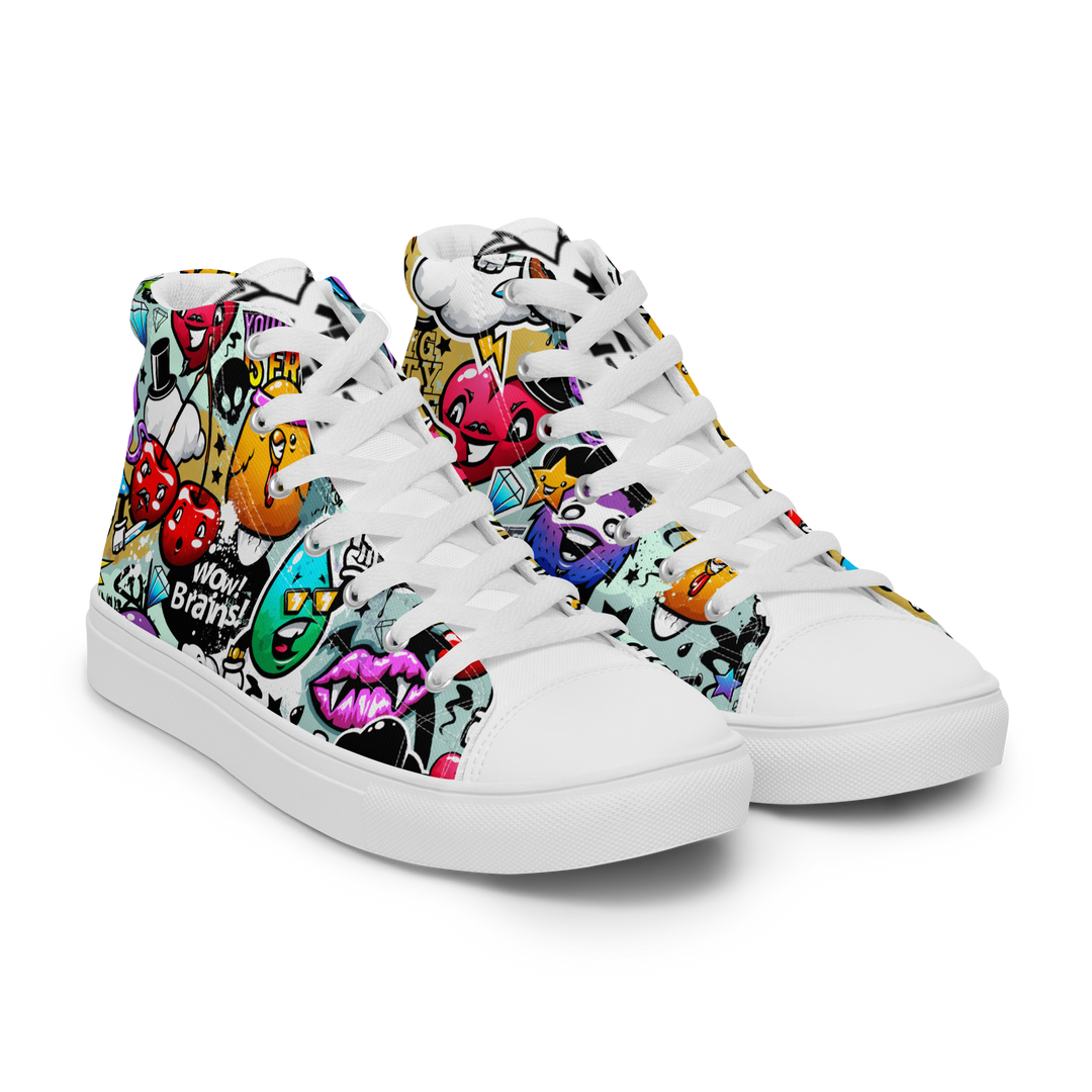 Sneakers alte in tela da uomo CARTOON - Gufetto Brand 