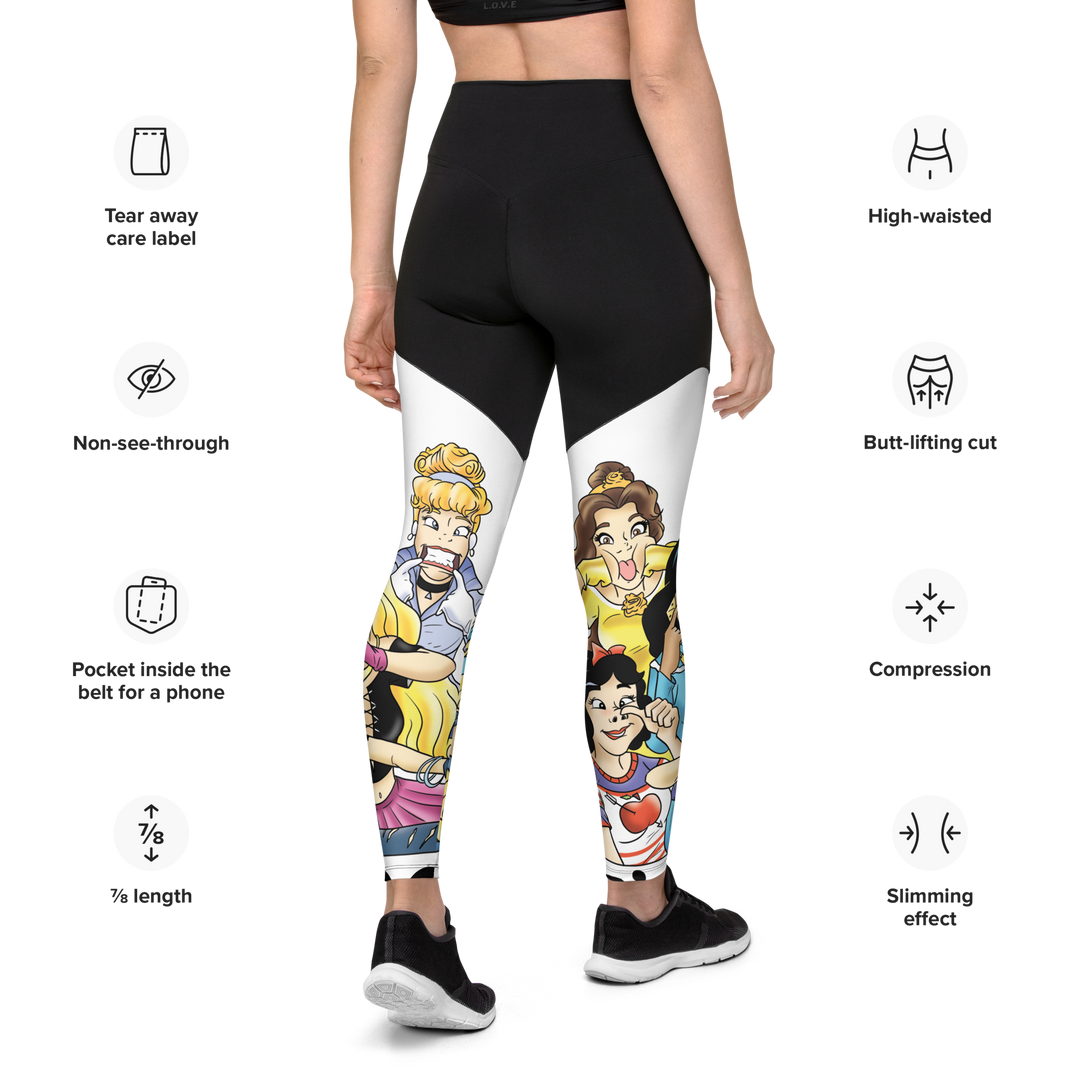 Leggings sportivi Principesse 2.0 - Gufetto Brand 