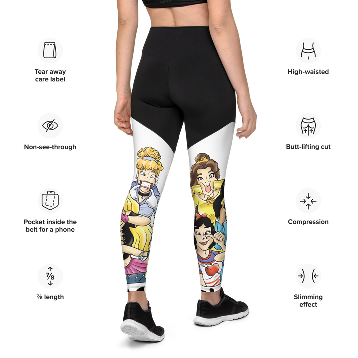 Leggings sportivi Principesse 2.0 - Gufetto Brand 