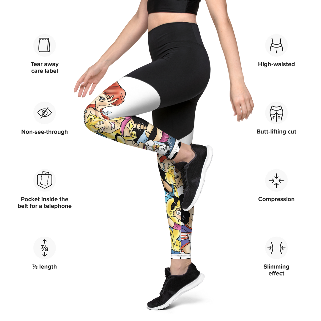 Leggings sportivi Principesse 2.0 - Gufetto Brand 