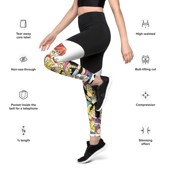 Leggings sportivi Principesse 2.0 - Gufetto Brand 