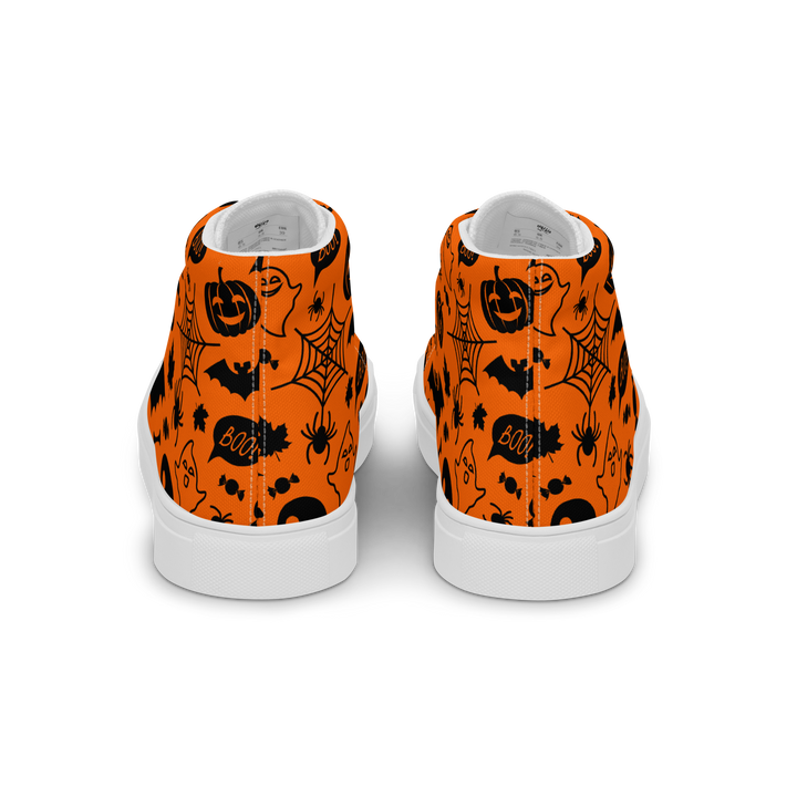 Sneakers alte in tela da donna HALLOWEEN ORANGE EDITION - Gufetto Brand 