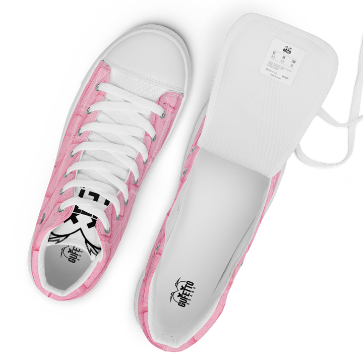 Sneakers alte in tela da donna PINK PIG - Gufetto Brand 