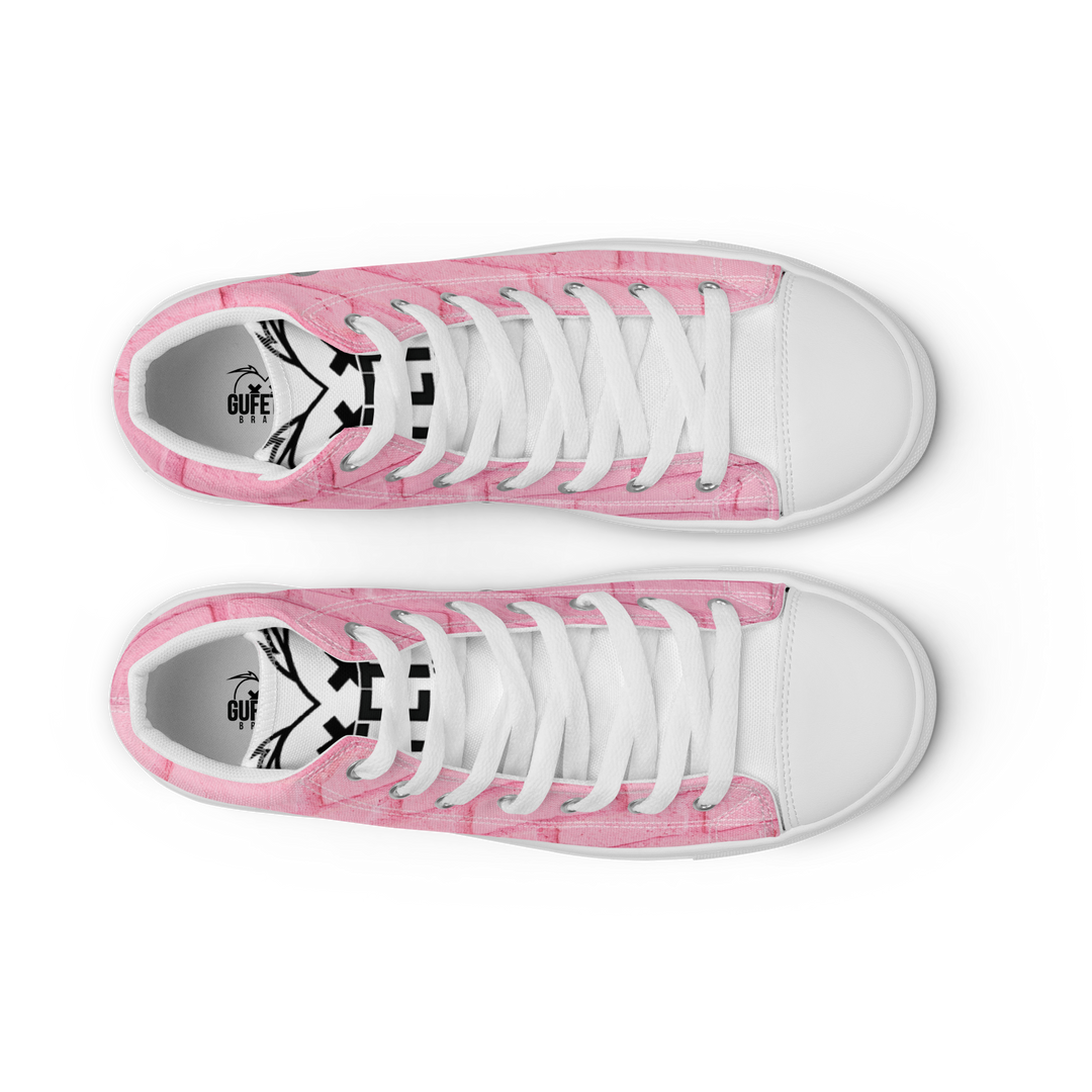 Sneakers alte in tela da donna PINK PIG - Gufetto Brand 