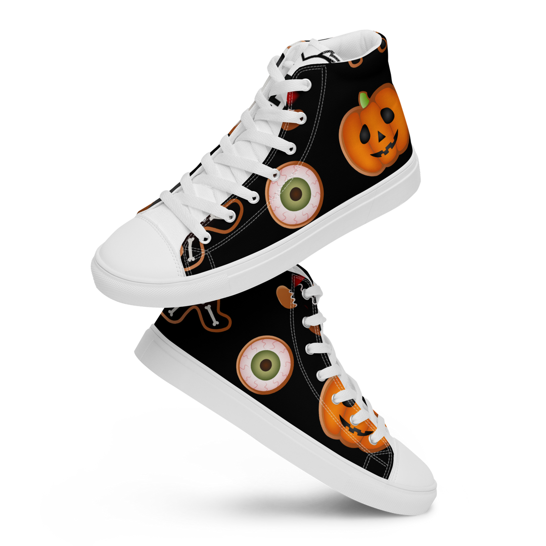 Sneakers alte in tela da donna HALLOWEEN BLACK EDITION - Gufetto Brand 