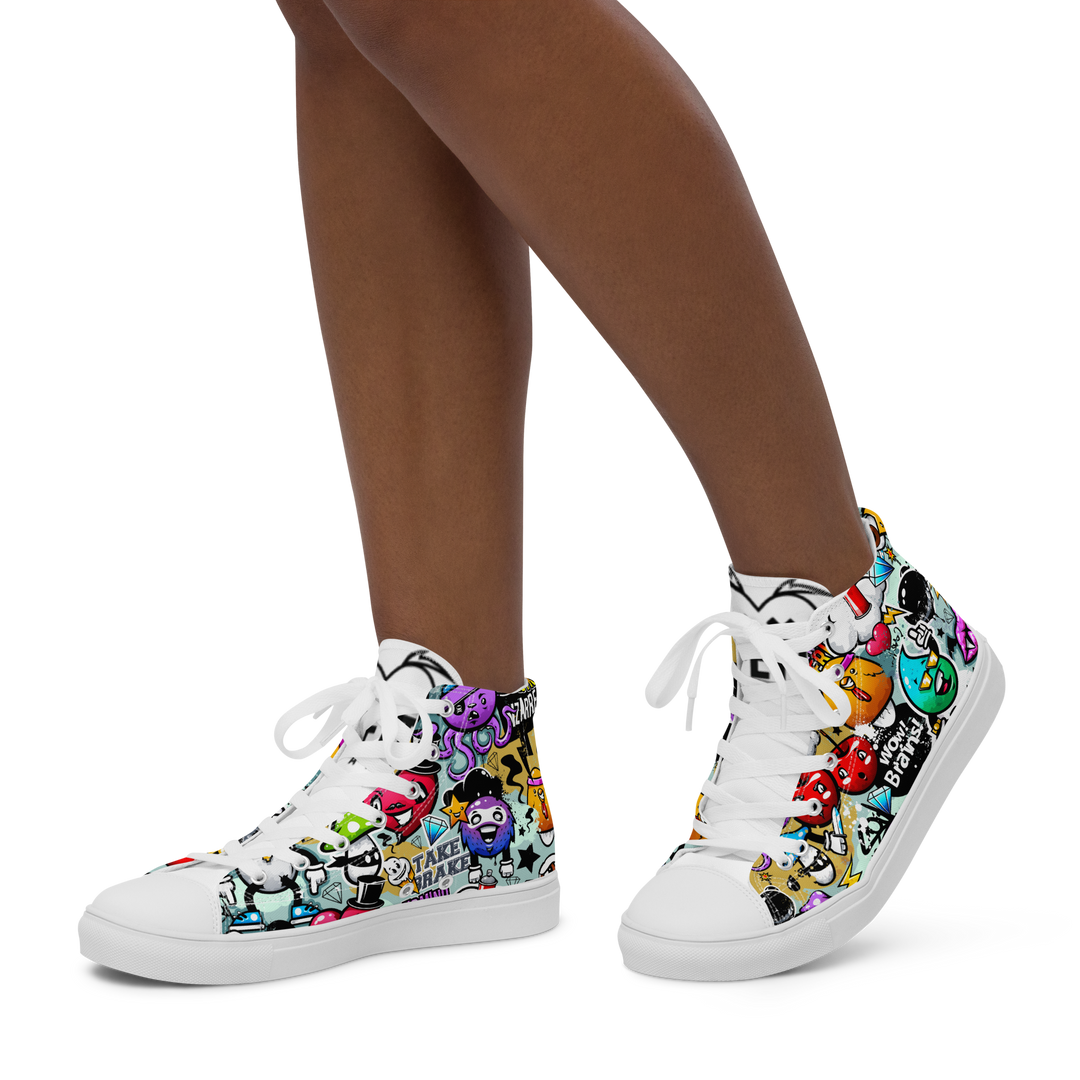 Sneakers alte in tela da donna Cartoon - Gufetto Brand 