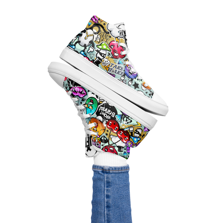 Sneakers alte in tela da donna Cartoon - Gufetto Brand 