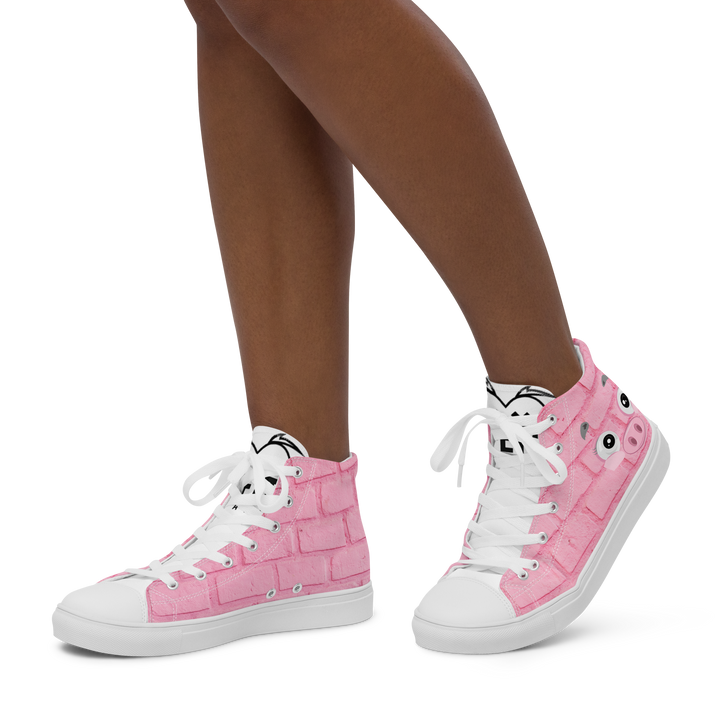 Sneakers alte in tela da donna PINK PIG - Gufetto Brand 