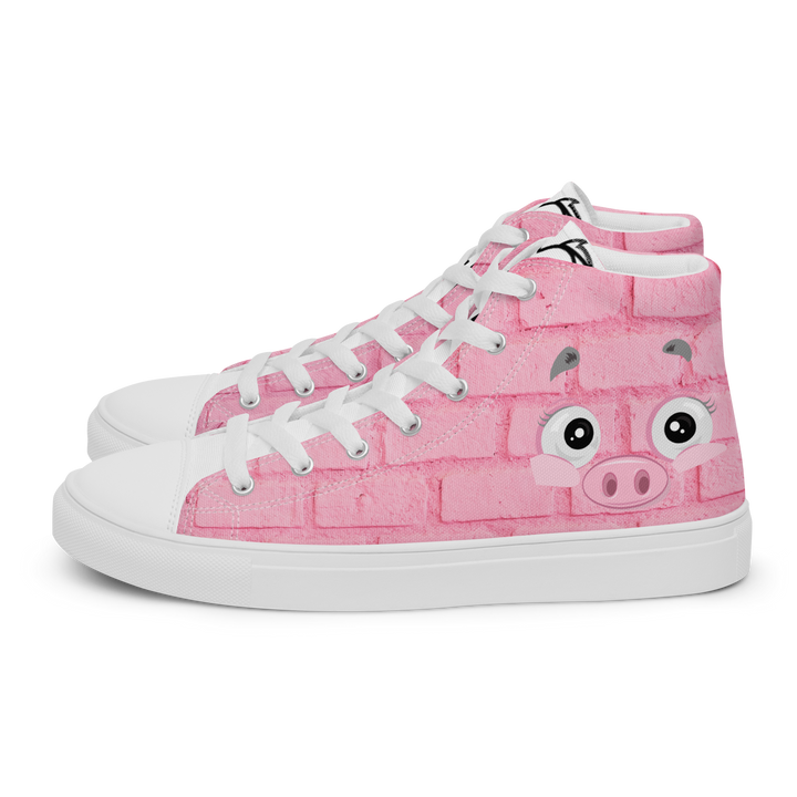 Sneakers alte in tela da donna PINK PIG - Gufetto Brand 