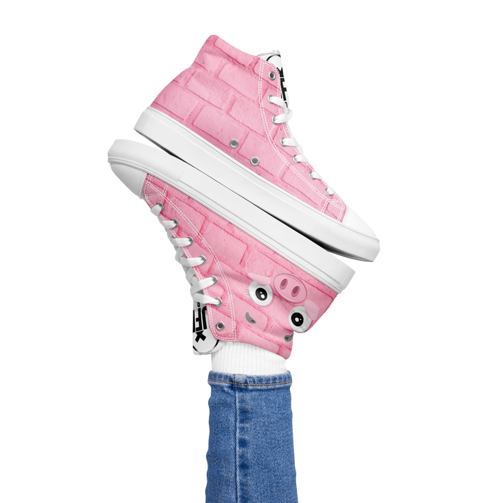 Sneakers alte in tela da donna PINK PIG - Gufetto Brand 