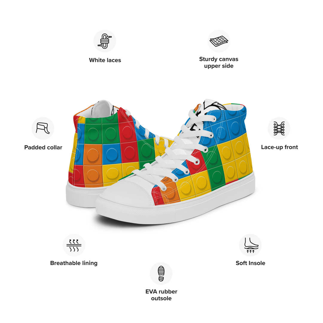 Sneakers alte in tela da donna LEGO EDITION - Gufetto Brand 