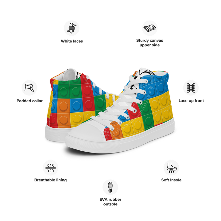 Sneakers alte in tela da donna LEGO EDITION - Gufetto Brand 