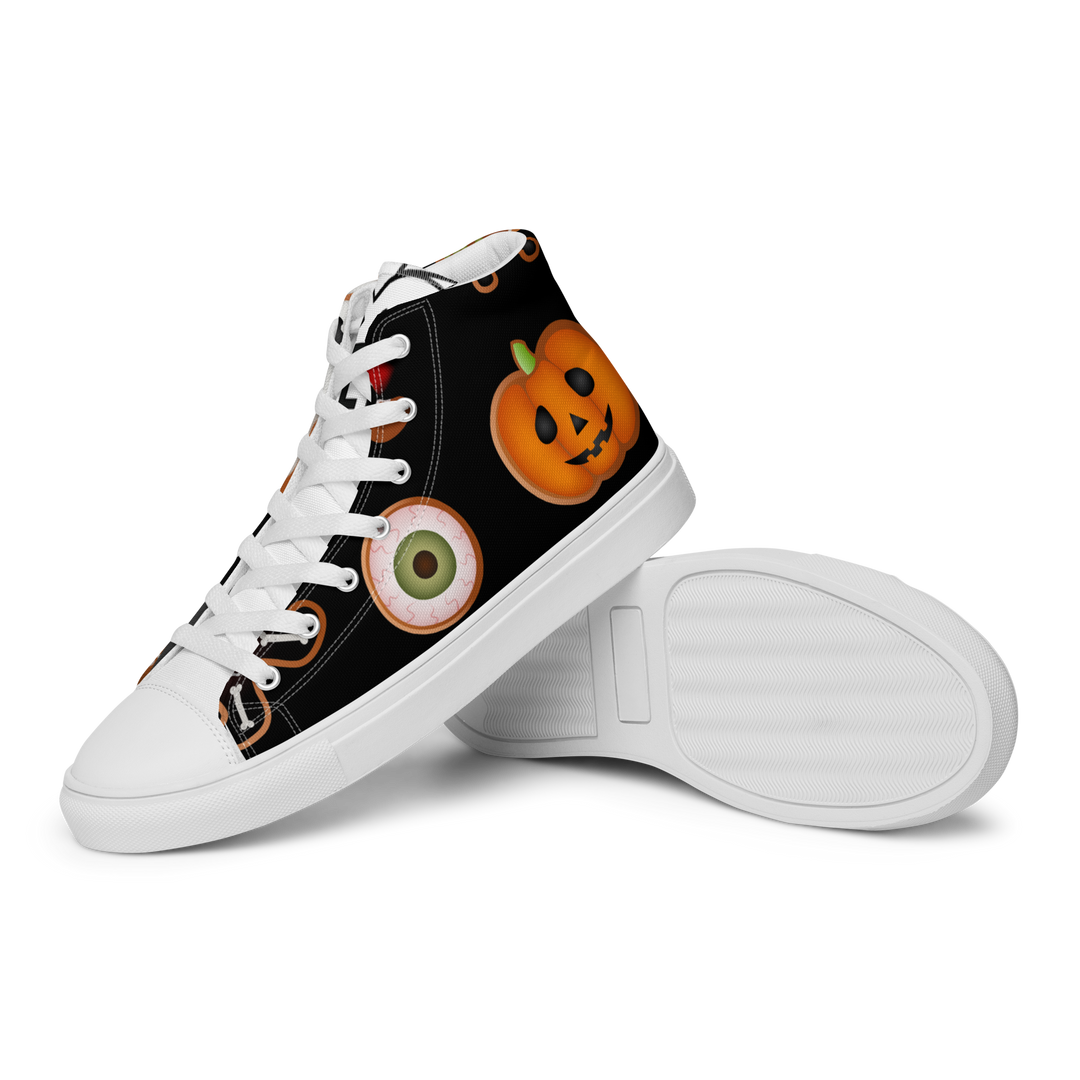 Sneakers alte in tela da donna HALLOWEEN BLACK EDITION - Gufetto Brand 