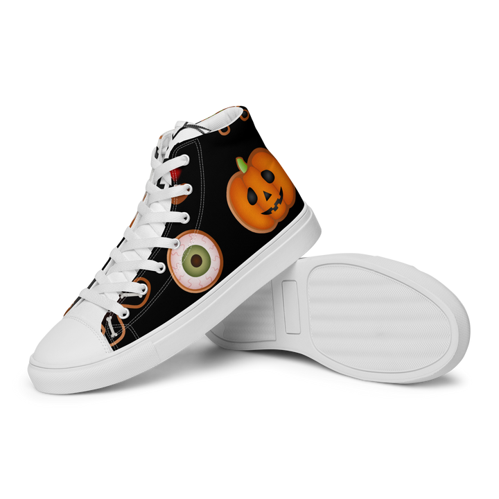 Sneakers alte in tela da donna HALLOWEEN BLACK EDITION - Gufetto Brand 