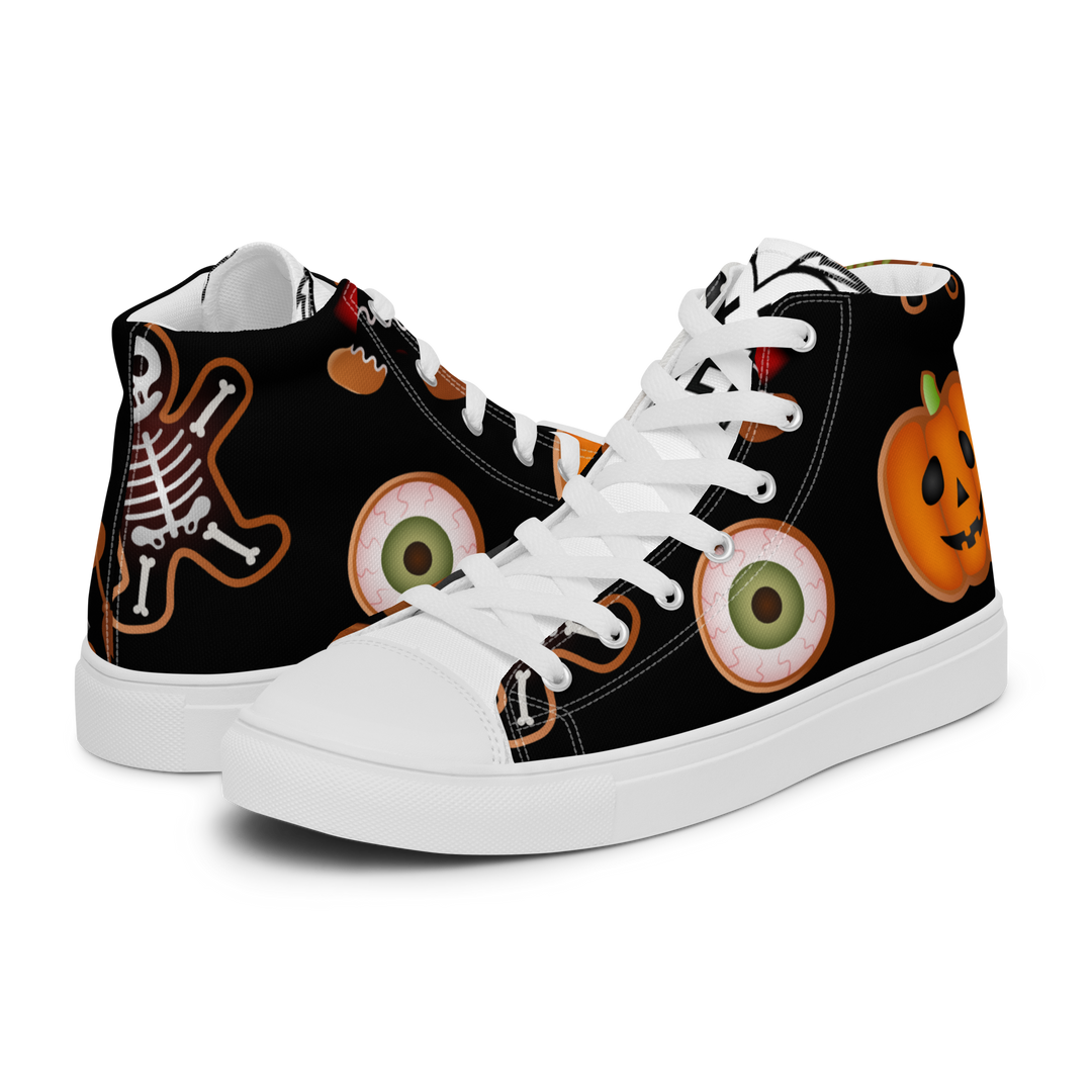 Sneakers alte in tela da donna HALLOWEEN BLACK EDITION - Gufetto Brand 