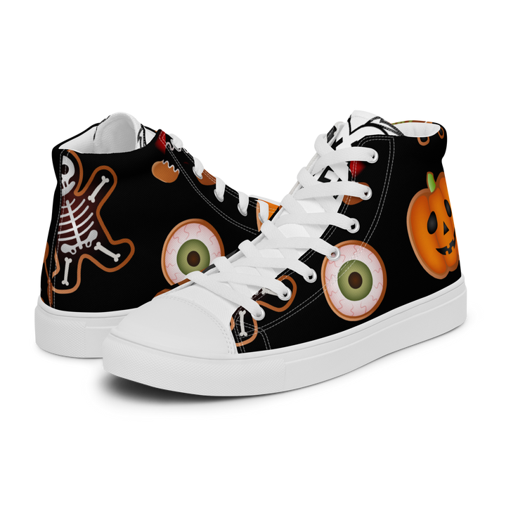 Sneakers alte in tela da donna HALLOWEEN BLACK EDITION - Gufetto Brand 