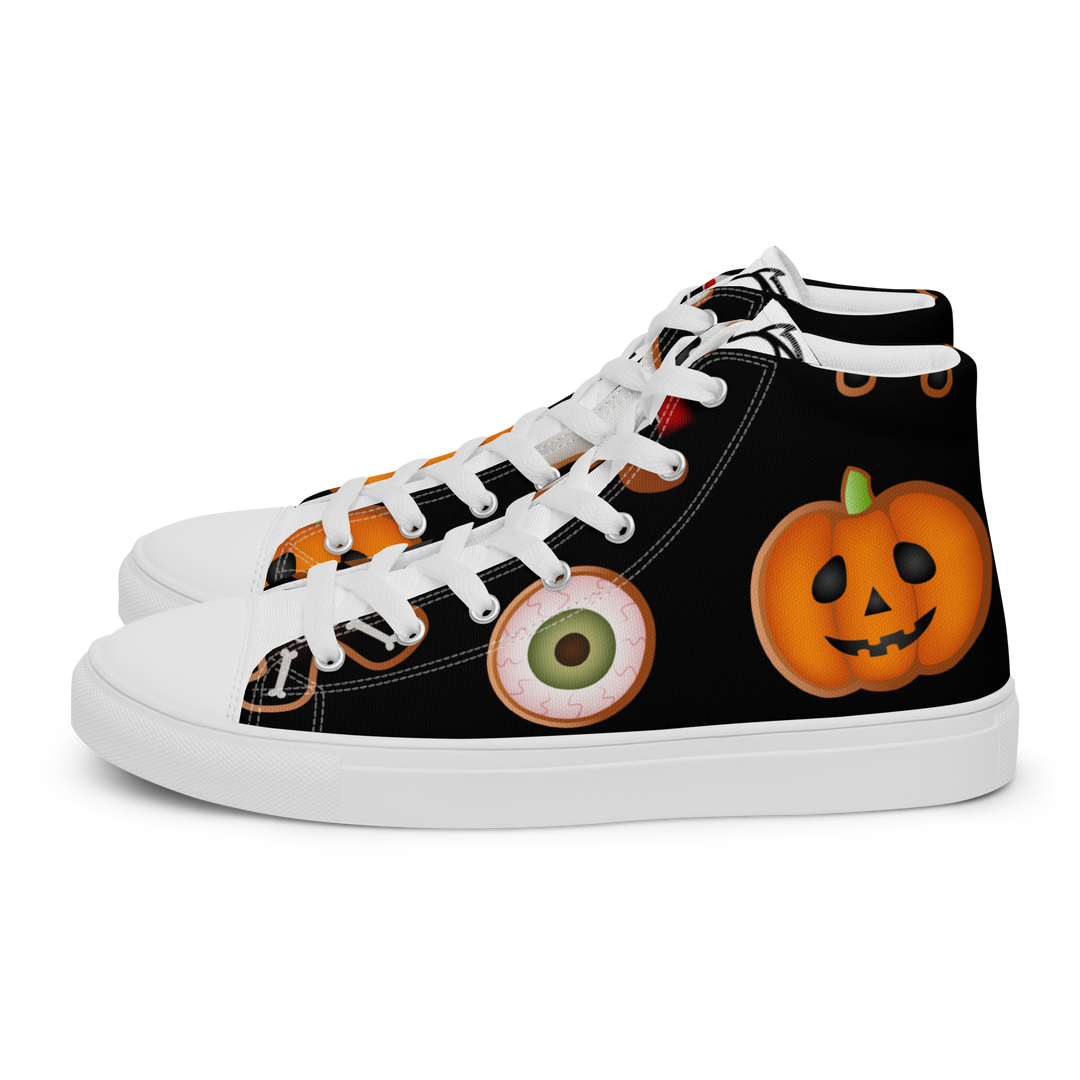 Sneakers alte in tela da donna HALLOWEEN BLACK EDITION - Gufetto Brand 