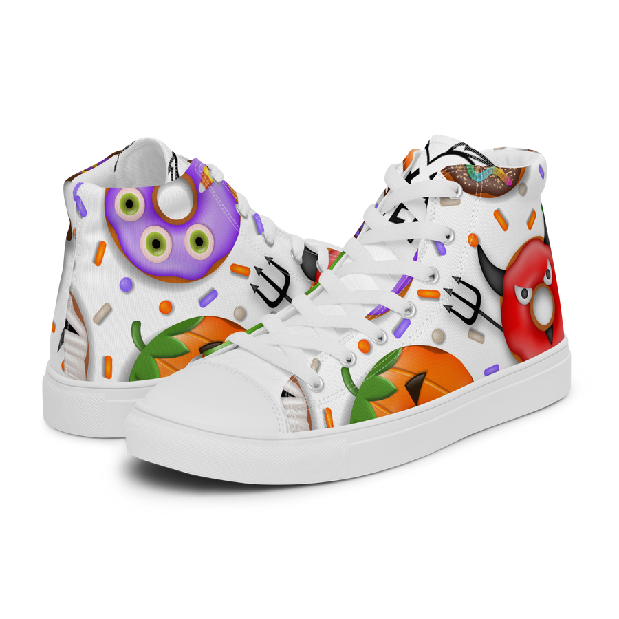 Sneakers alte in tela da donna HALLOWEEN DONUTS - Gufetto Brand 