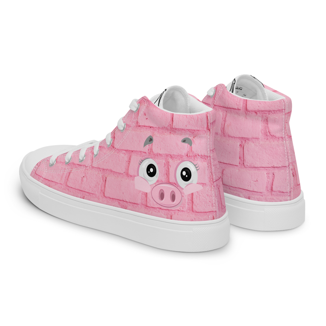 Sneakers alte in tela da donna PINK PIG - Gufetto Brand 