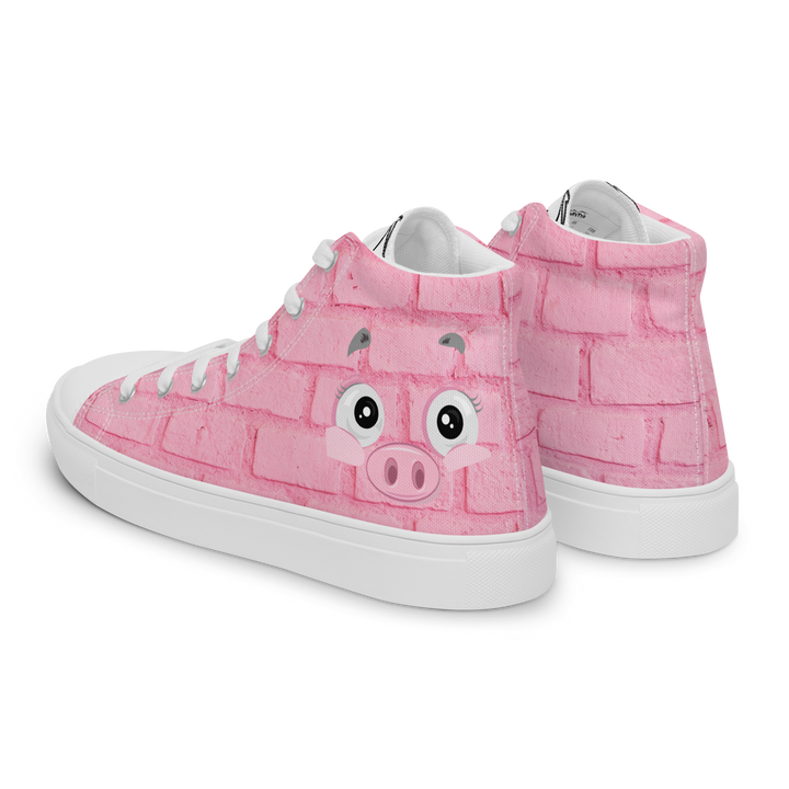 Sneakers alte in tela da donna PINK PIG - Gufetto Brand 