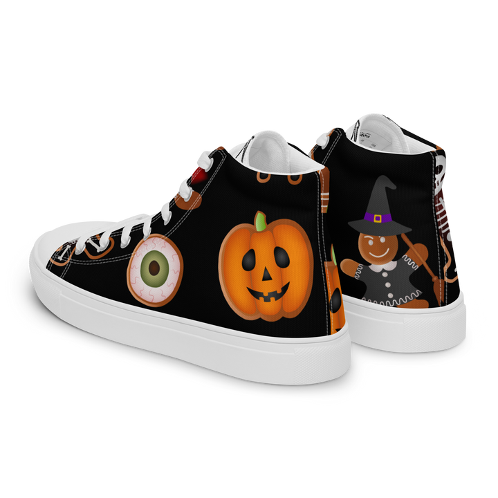 Sneakers alte in tela da donna HALLOWEEN BLACK EDITION - Gufetto Brand 