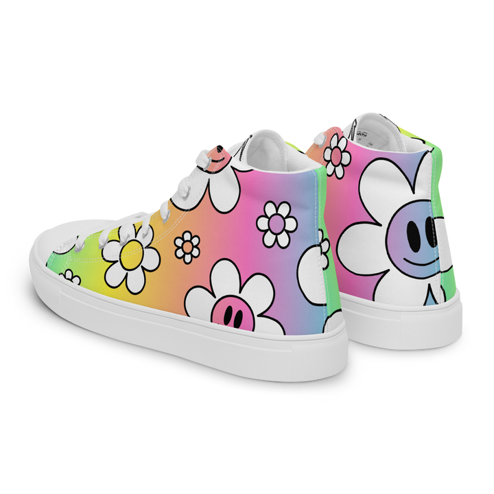 Sneakers alte in tela da donna FLOWER SMILE - Gufetto Brand 