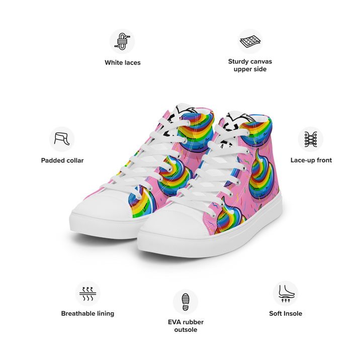 Sneakers alte in tela da donna CACCHINA UNICORN - Gufetto Brand 