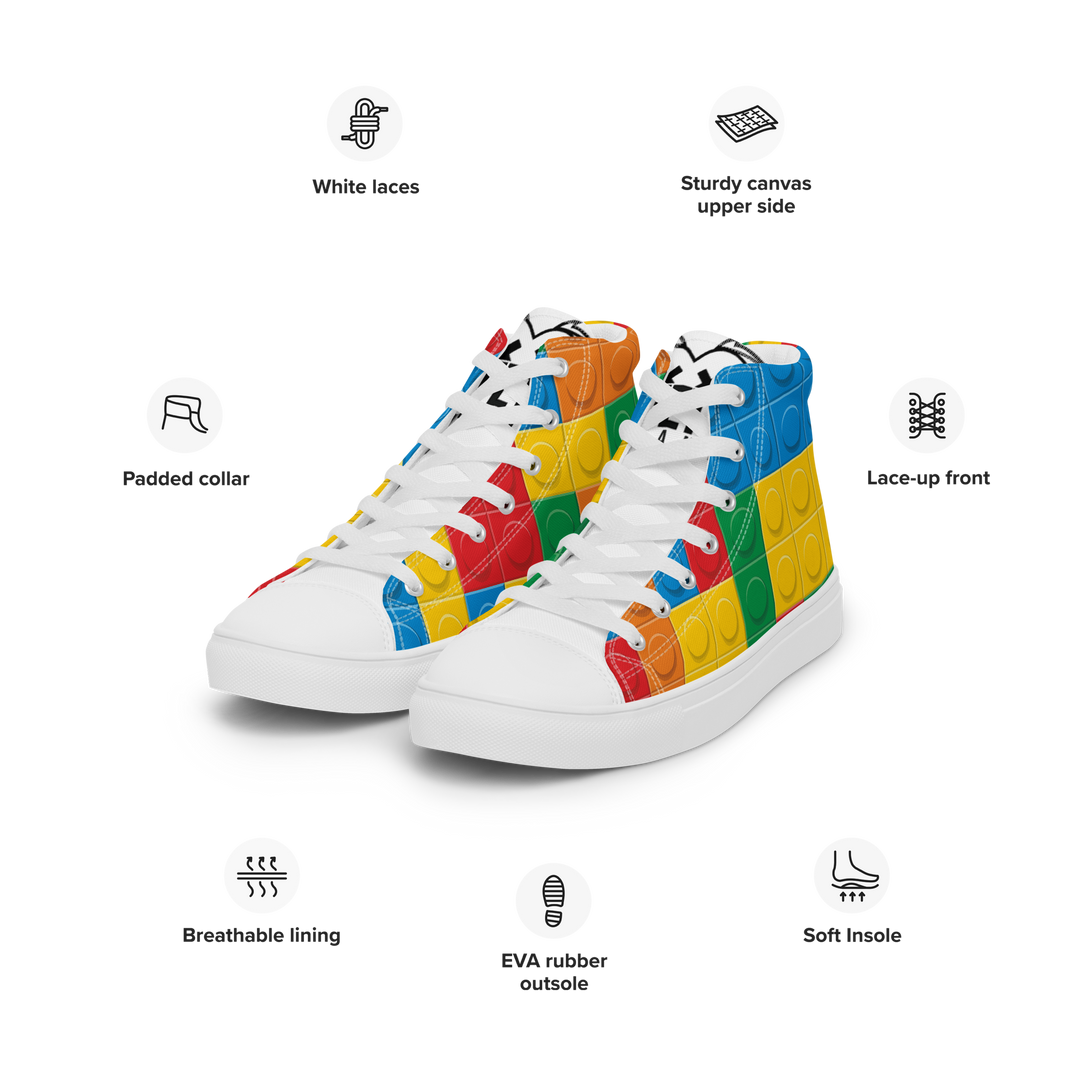 Sneakers alte in tela da donna LEGO EDITION - Gufetto Brand 