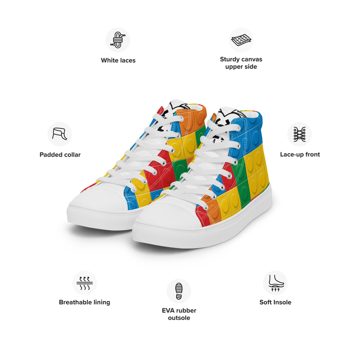 Sneakers alte in tela da donna LEGO EDITION - Gufetto Brand 