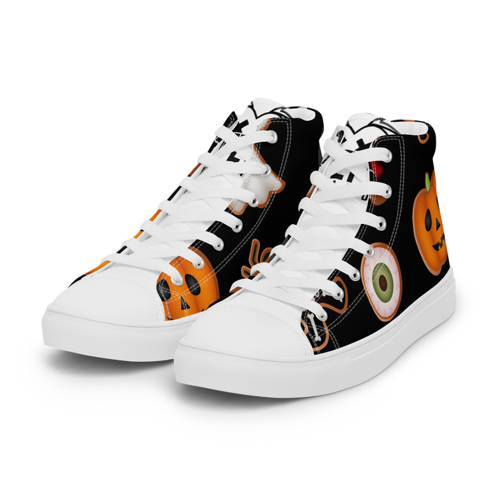 Sneakers alte in tela da donna HALLOWEEN BLACK EDITION - Gufetto Brand 