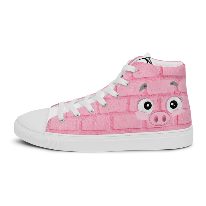 Sneakers alte in tela da donna PINK PIG - Gufetto Brand 