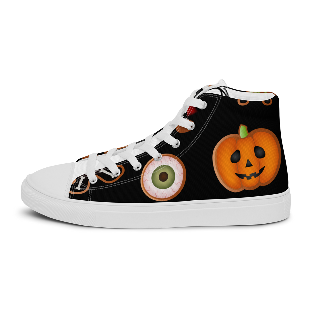 Sneakers alte in tela da donna HALLOWEEN BLACK EDITION - Gufetto Brand 