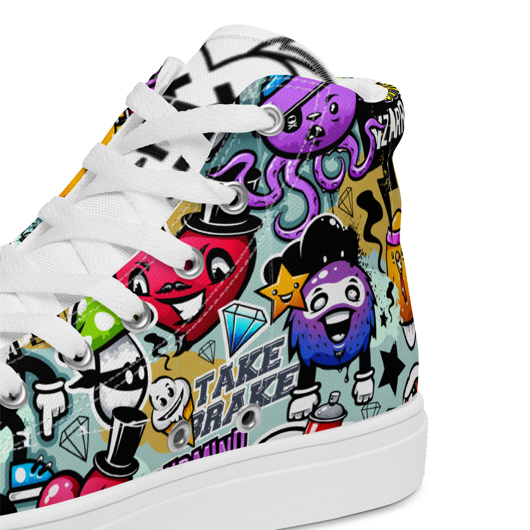 Sneakers alte in tela da donna Cartoon - Gufetto Brand 